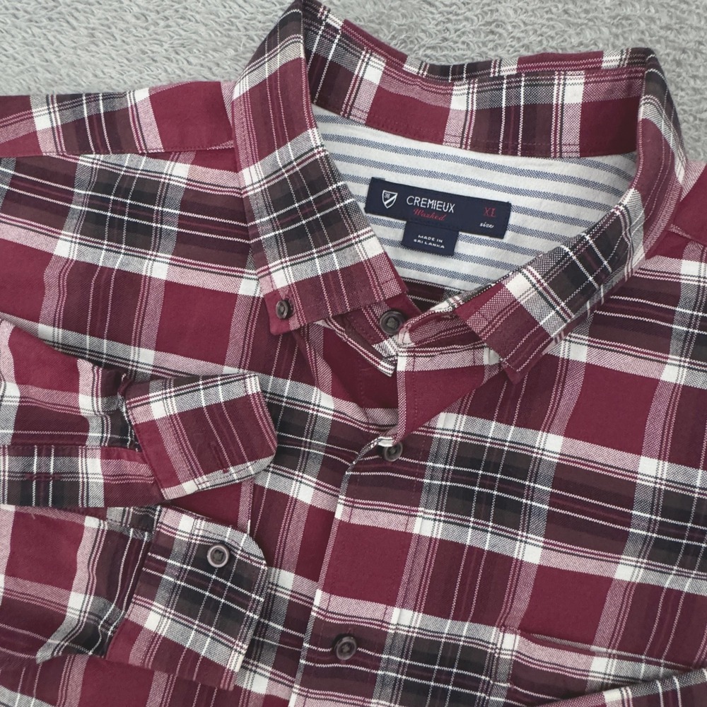 Cremieux Men's Plaid Shirt Size XL Long Sleeve Button Front